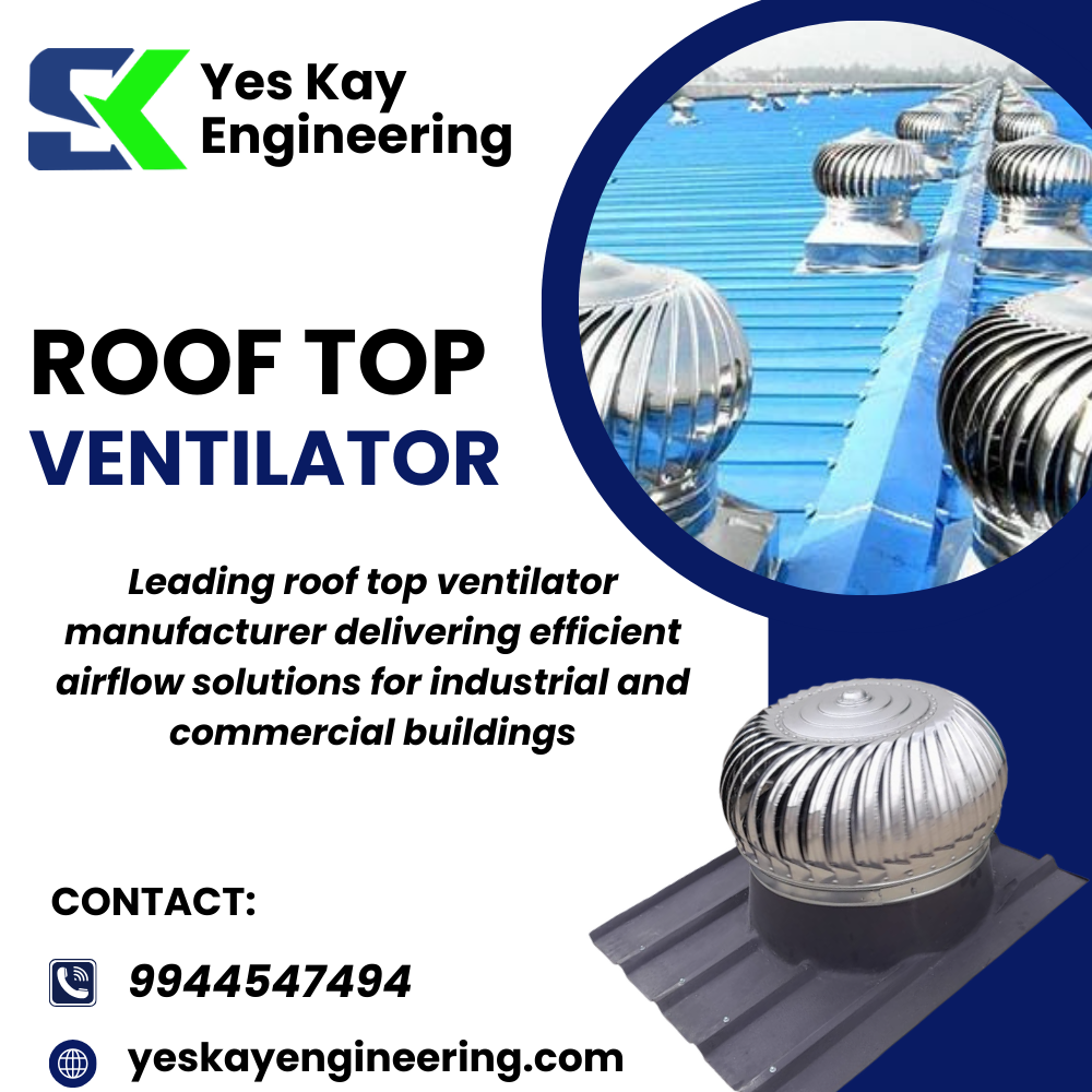 Roof Top Ventilator Manufacturer – Yeskay Engineering