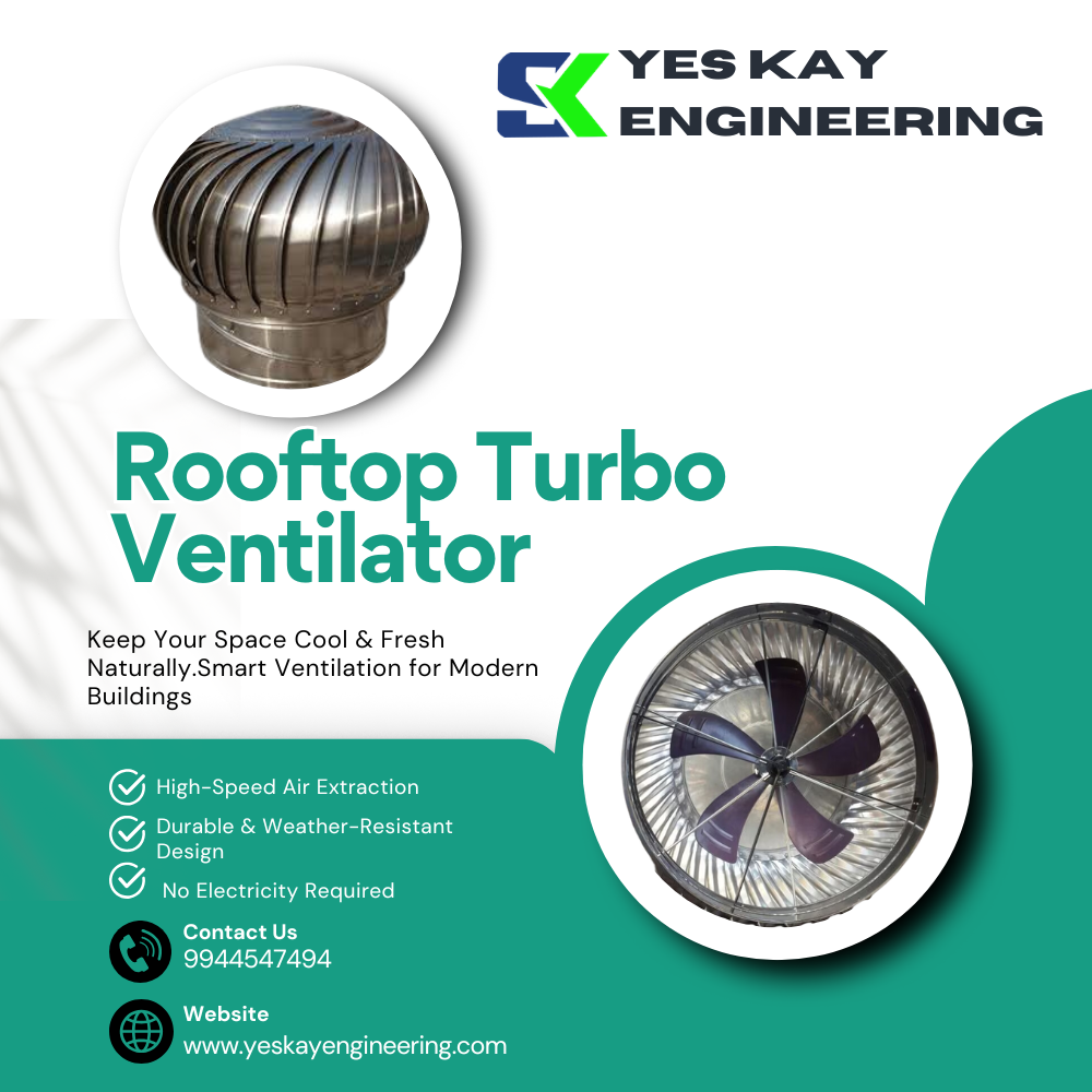 RoofTop Turbo Ventilator Manufacturer in Tamil Nadu