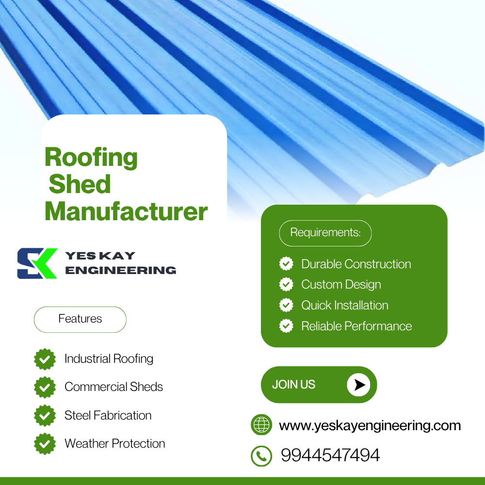 Best Roofing Shed Manufacturer in Coimbatore