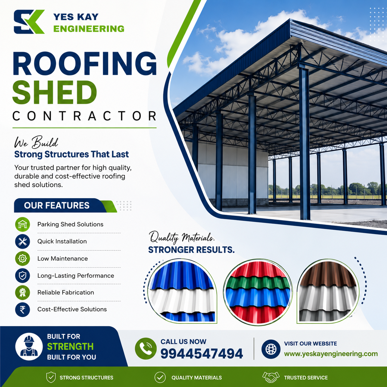 Roofing Shed Fabrication in Tamil Nadu